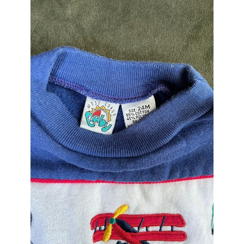 Vintage West Coast Baby Airplane Crewneck